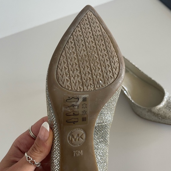 **SOLD** Brand New Michael Kors Silver Heels - Picture 4 of 6